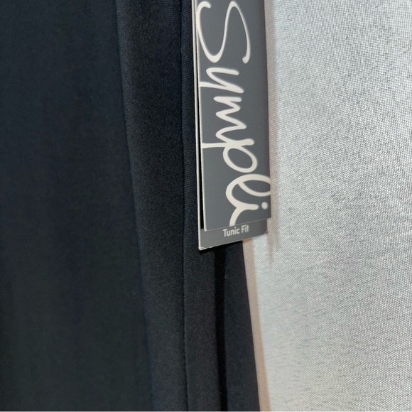 Simpli Black Tunic Top Size 4 - Picture 8 of 14